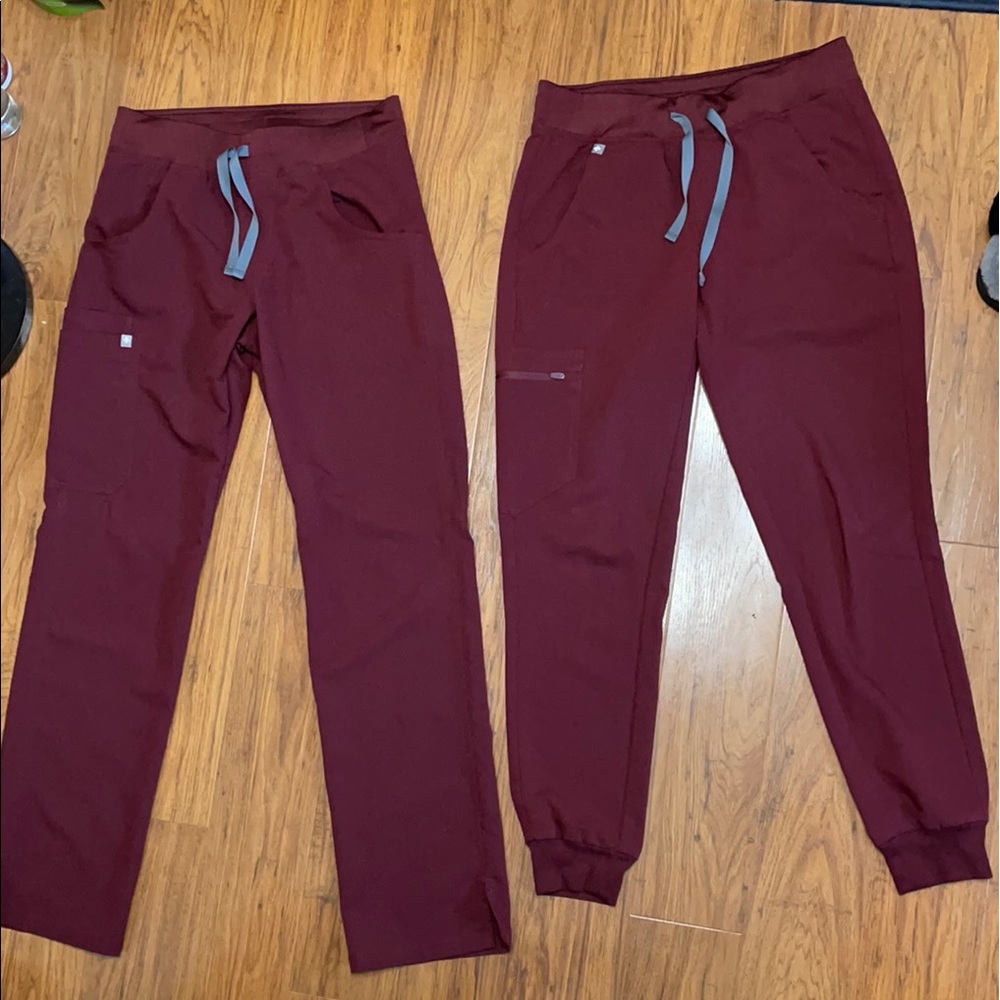 FIGS Kade Joggers Burgundy scrub pants XS